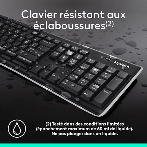 Logitech K270 Clavier Sans Fil AZERTY Noir - vue 6