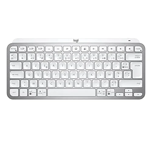 Logitech MX Keys Mini Gris clair AZERTY sans fil rétroéclairé - vue 4