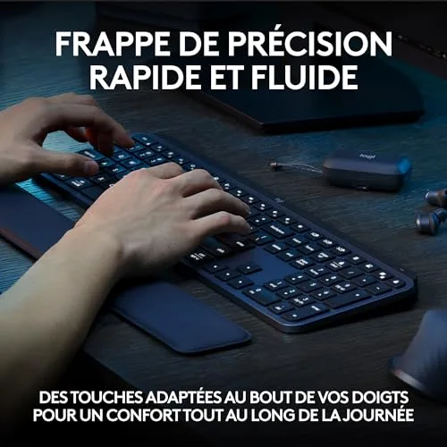 Logitech MX Keys S AZERTY Graphite - vue 2