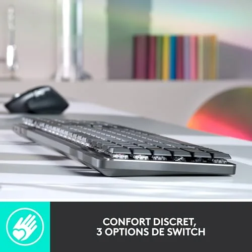 Logitech MX Mechanical AZERTY Sans Fil Mécanique Rétroéclairé - vue 3