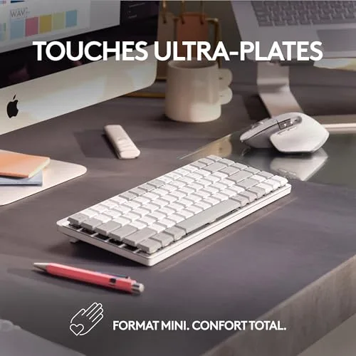 Logitech MX Mechanical Mini pour Mac AZERTY Gris pâle - vue 3