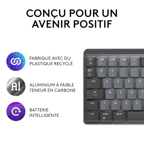 Logitech MX Mechanical Mini AZERTY Mécanique Sans Fil - vue 6