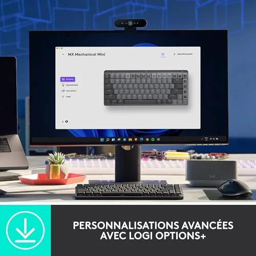 Logitech MX Mechanical Mini AZERTY Mécanique Sans Fil - vue 8