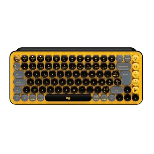 Logitech Pop Keys Jaune AZERTY Mécanique sans Fil