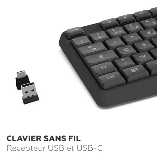 Mobility Lab Deluxe Clavier Sans Fil AZERTY Noir Membrane - vue 3