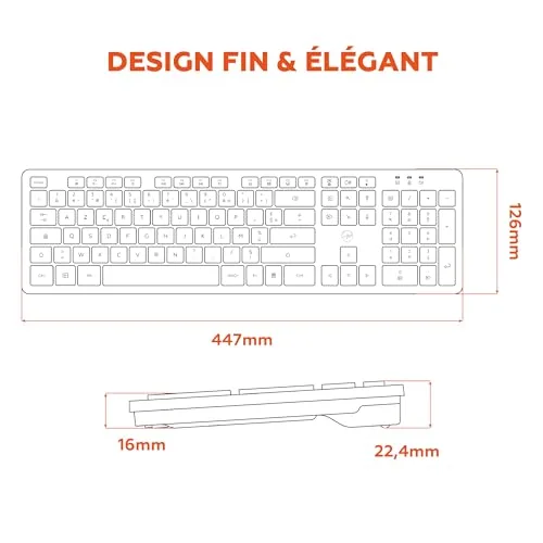 Mobility Lab ML313986 Clavier sans fil Premium AZERTY Noir - vue 6