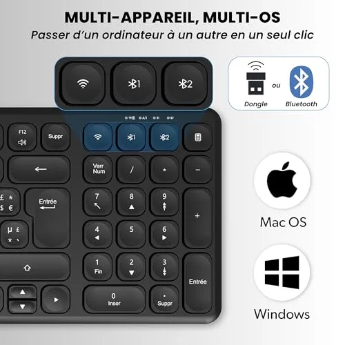 T'nB SLIM PRO Clavier sans fil rechargeable AZERTY 75% - vue 2