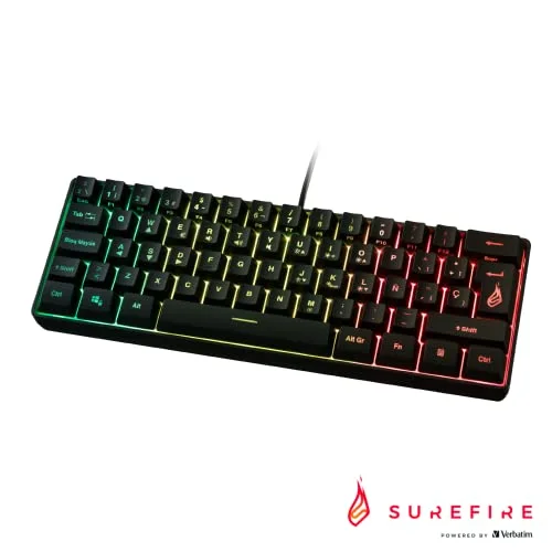 Clavier - VERBATIM - KP-X1 - Qwerty Espagnol - USB - ABS Noir - vue 2