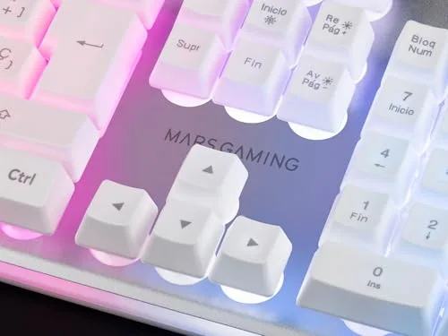 Mars Gaming MCPXWES Combo Clavier Souris Tapis XXL H-Mech Blanc - vue 3