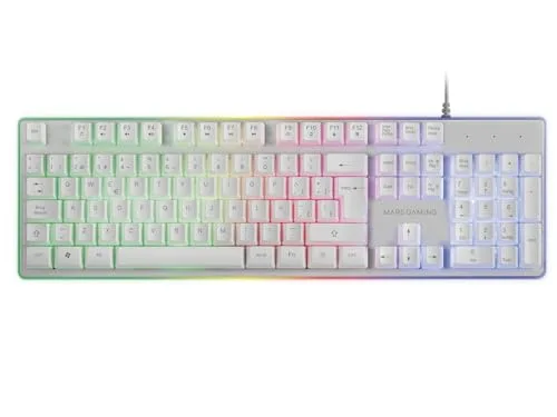 Mars Gaming MCPXWES Combo Clavier Souris Tapis XXL H-Mech Blanc - vue 6