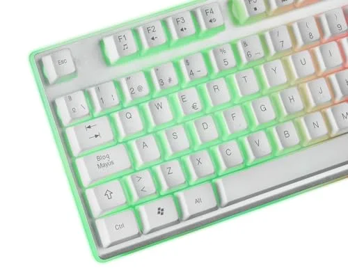 Mars Gaming MCPXWPT Combo Clavier Souris Tapis XXL Blanc RGB AZERTY Portugais - vue 2