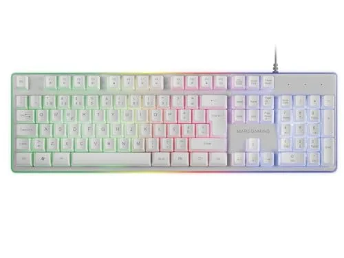 Mars Gaming MCPXWPT Combo Clavier Souris Tapis XXL Blanc RGB AZERTY Portugais - vue 6