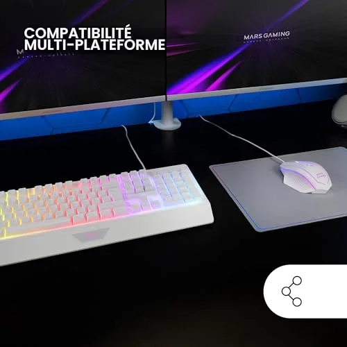 Mars Gaming MCP124 Combo gaming 3-en-1 RGB - vue 5