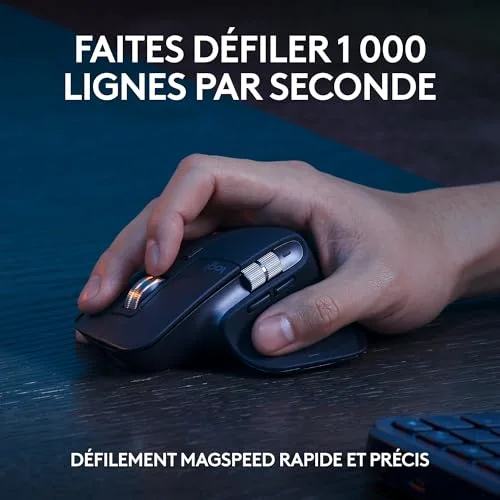 Logitech MX Keys S Graphite QWERTZ sans fil - vue 5