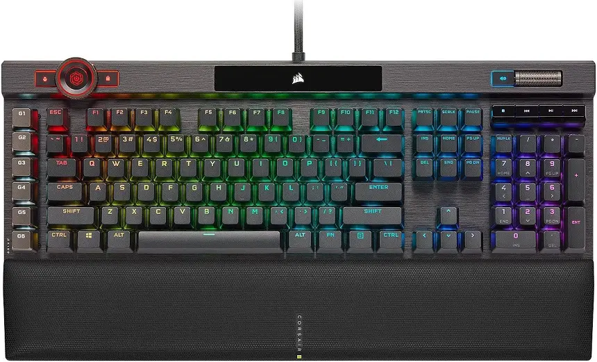 Corsair K100 RGB Cherry MX Speed Noir - vue 1