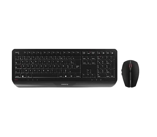 Cherry Gentix Desktop JD-7000FR-2 AZERTY sans fil Noir
