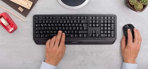 Cherry Gentix Desktop JD-7000FR-2 AZERTY sans fil Noir - vue 2