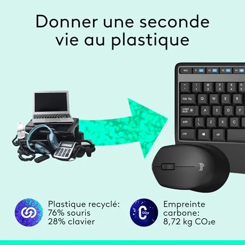 Logitech MK345 Ensemble clavier et souris sans fil AZERTY - vue 6