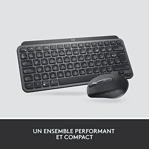 Logitech MX Keys Mini Combo AZERTY Sans fil Graphite - vue 3
