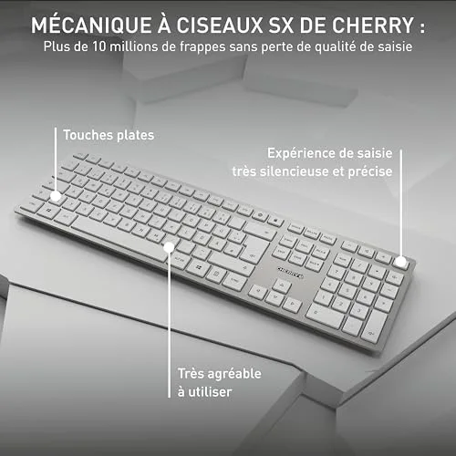 Cherry DW 9100 SLIM Ensemble clavier et souris sans fil AZERTY rechargeable - vue 5