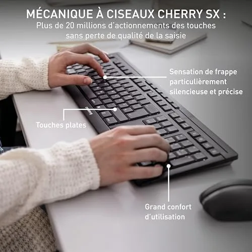 Cherry Stream Desktop Ensemble Clavier et Souris 2.4 GHz AZERTY - vue 2