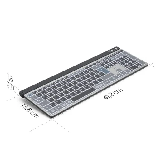 Ensemble clavier et souris sans fil - Hama - Multi-appareils - Bluetooth et USB - Rétroéclairé - Rechargeable - vue 6