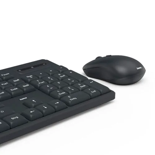 Hama WKM-100 Ensemble clavier et souris sans fil 2,4 GHz Noir Membrane - vue 5