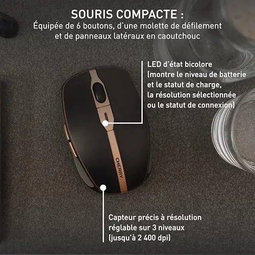 Cherry DW 9100 SLIM Ensemble clavier souris sans fil AZERTY - vue 6