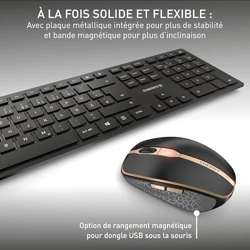 Cherry DW 9100 SLIM Ensemble clavier souris sans fil AZERTY - vue 7