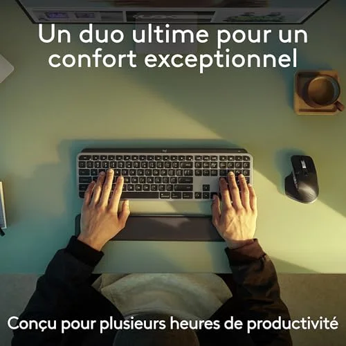 Logitech MX Keys S Combo for Mac Gris Sidéral AZERTY - vue 2