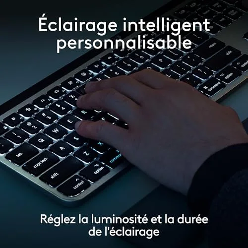 Logitech MX Keys S Combo for Mac Gris Sidéral AZERTY - vue 8