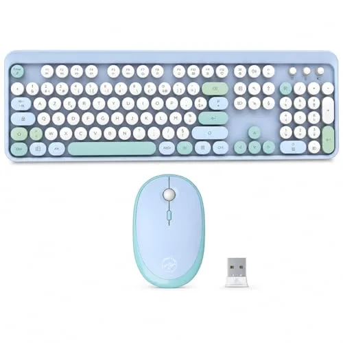 Mobility Lab Pure Color Combo Bleu Clavier Souris Sans Fil