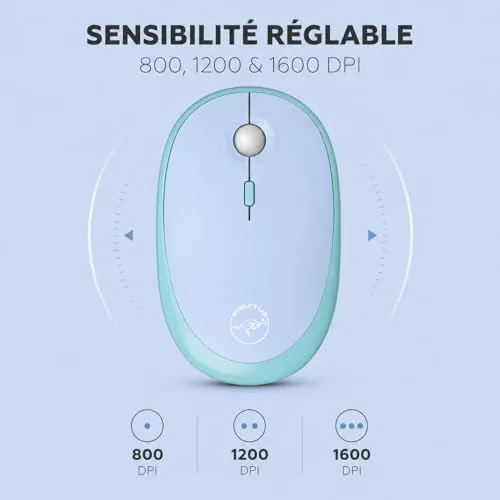 Mobility Lab Pure Color Combo Bleu Clavier Souris Sans Fil - vue 3