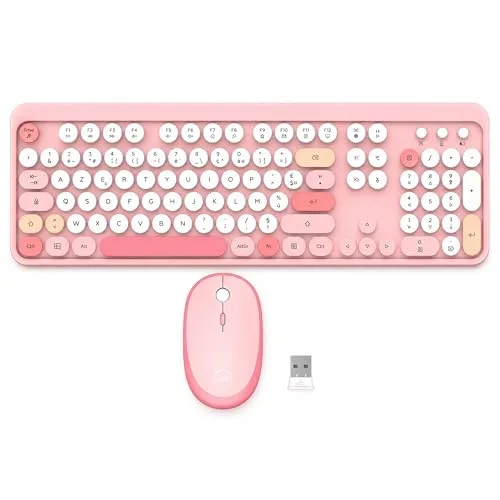 Mobility Lab Pure Color Combo Rose AZERTY Sans Fil Pavé Numérique