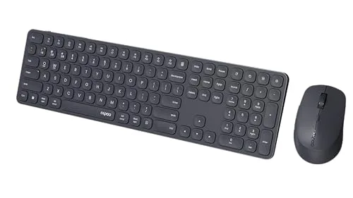 Rapoo 9810M Kit clavier-souris sans fil multimode gris - vue 4