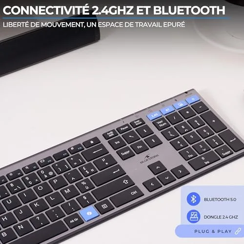 Bluestork Pack Easy Slim Clavier Souris Sans Fil AZERTY Silencieux - vue 4