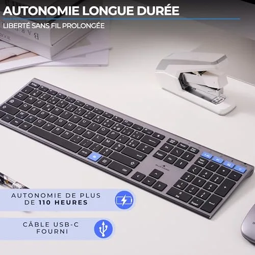 Bluestork Pack Easy Slim Clavier Souris Sans Fil AZERTY Silencieux - vue 6