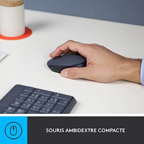 Logitech MK235 Combo Clavier Souris Sans Fil AZERTY - vue 2