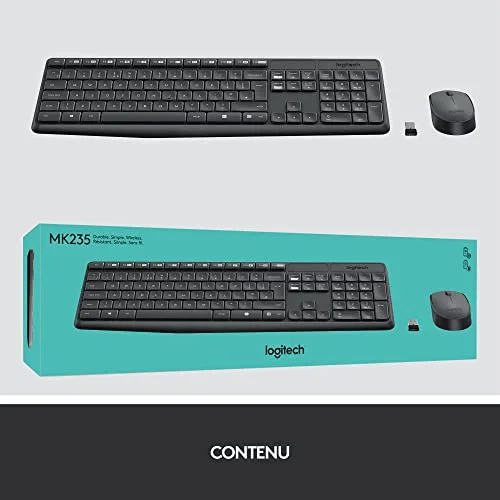 Logitech MK235 Combo Clavier Souris Sans Fil AZERTY - vue 6