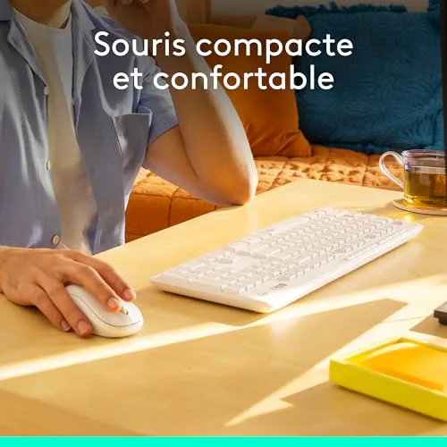 Logitech MK295 Silent Ensemble Clavier Souris Sans Fil AZERTY - vue 5