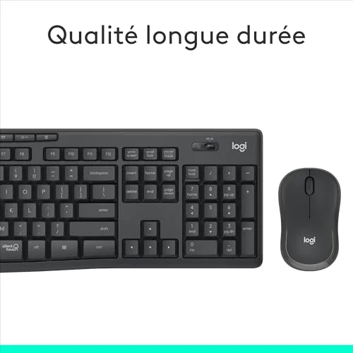 Logitech MK295 Silent Ensemble Clavier Souris Sans Fil AZERTY - vue 6