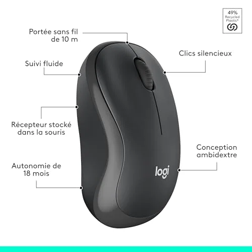 Logitech MK295 Silent Ensemble Clavier Souris Sans Fil AZERTY - vue 8