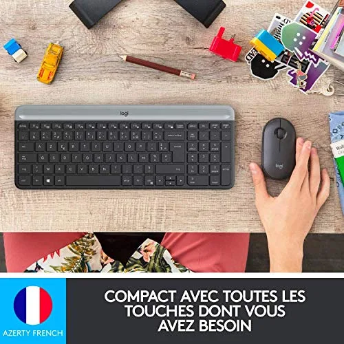 Logitech MK470 Slim Combo AZERTY Silencieux Sans Fil - vue 2