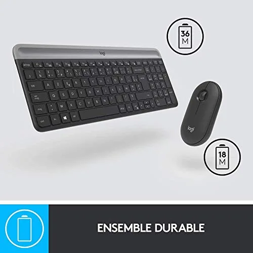 Logitech MK470 Slim Combo AZERTY Silencieux Sans Fil - vue 5