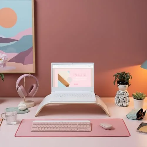 Logitech MK470 Slim Combo Rose AZERTY Silencieux - vue 5