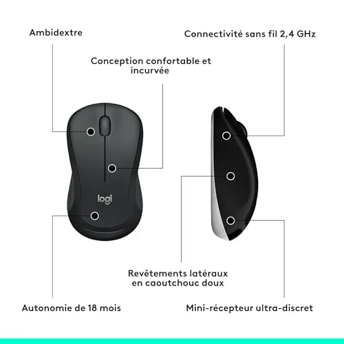 Logitech MK540 Advanced Ensemble Clavier Souris Sans Fil AZERTY - vue 9