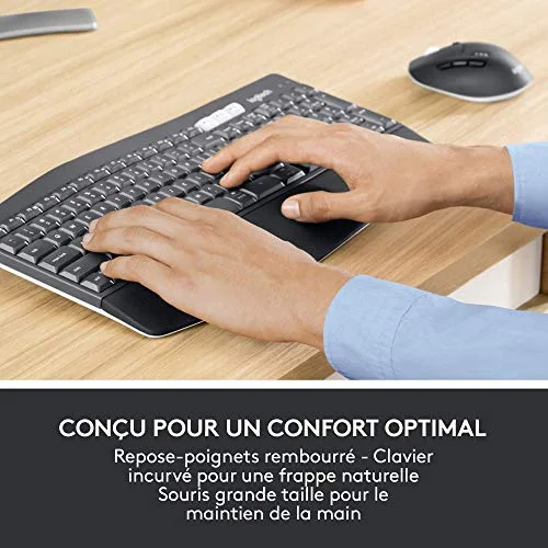 Logitech MK850 Performance Ensemble Clavier Souris Sans Fil AZERTY Noir - vue 3