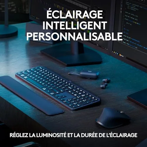 Logitech MX Keys S AZERTY Graphite Sans Fil Rétroéclairé - vue 8