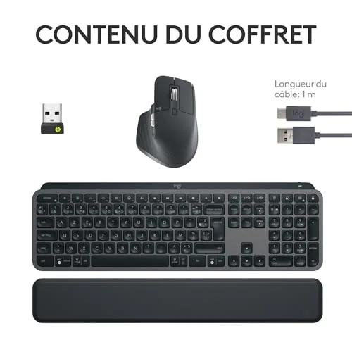 Logitech MX Keys S AZERTY Graphite Sans Fil Rétroéclairé - vue 9