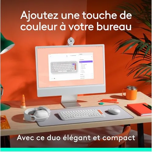 Logitech POP Icon Combo AZERTY Blanc - vue 2